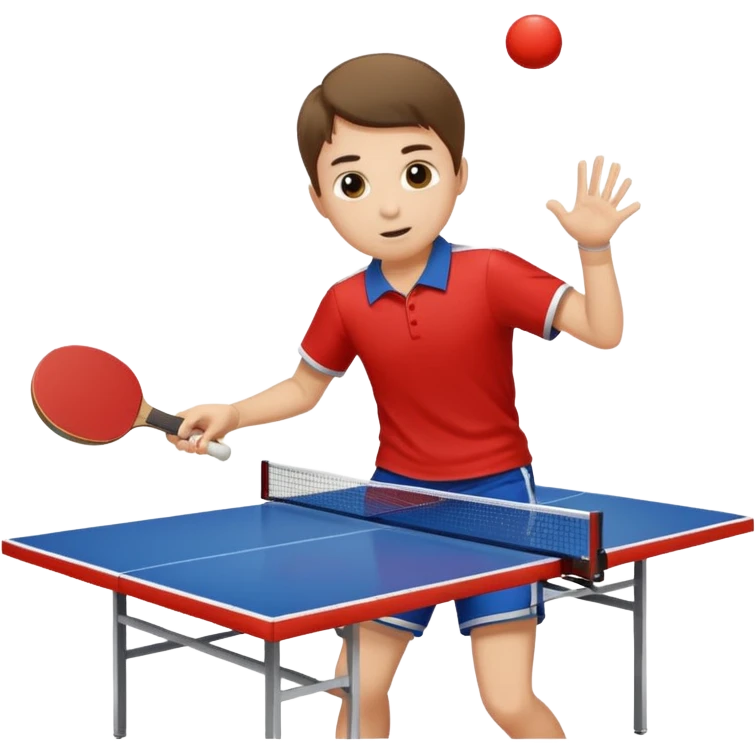 A boy playing table tennis emoji