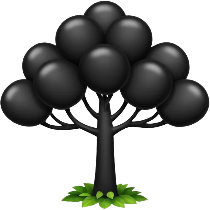 Un trébol de cinco hojas negro  emoji