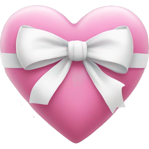 pink heart with white bow  emoji