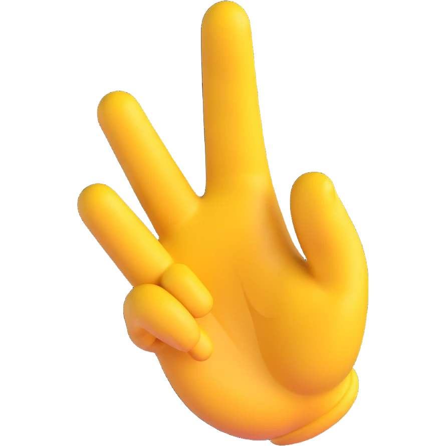 fig hand gesture, 3D emoji style emoji
