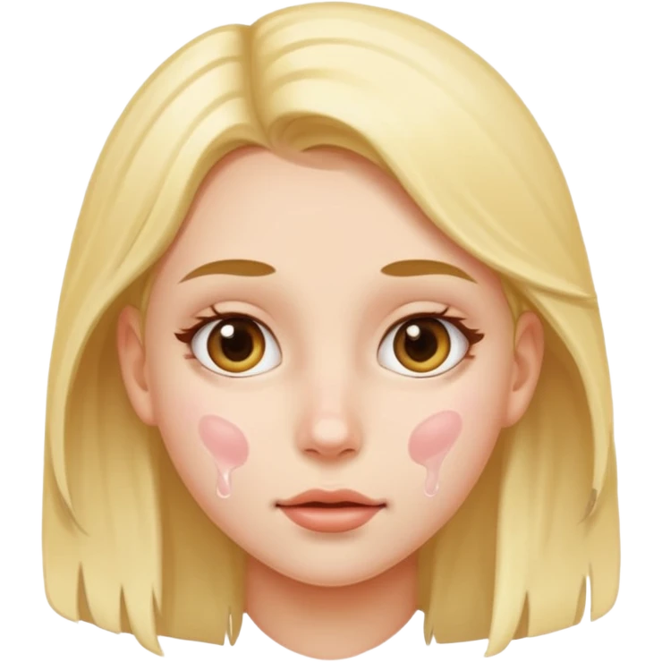 Girl semen cum on face emoji