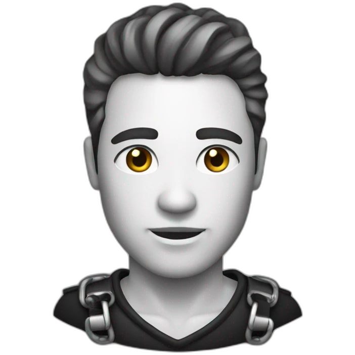 Homme noir avec chaine emoji