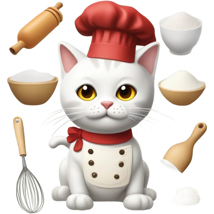Cat baking  emoji