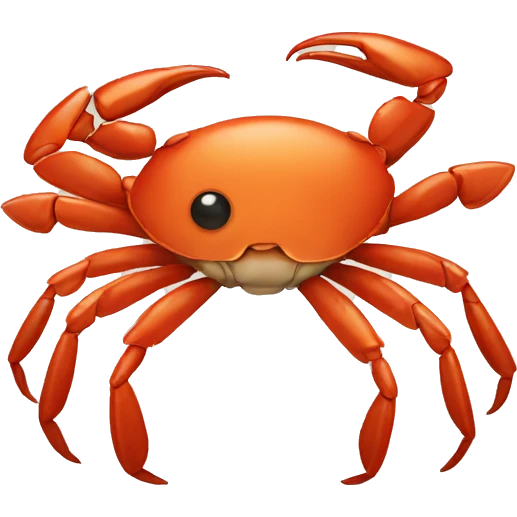 crab with four legs without eyes emoji