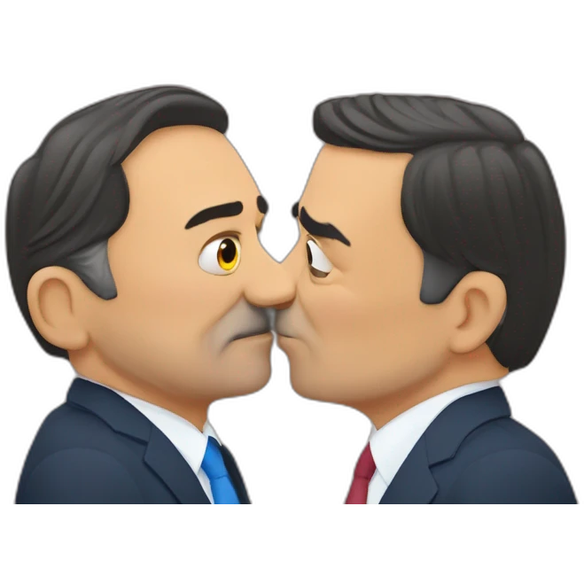 mariano rajoy and pedro sanchez kissing emoji