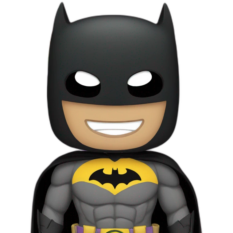 Batman with pride flag emoji