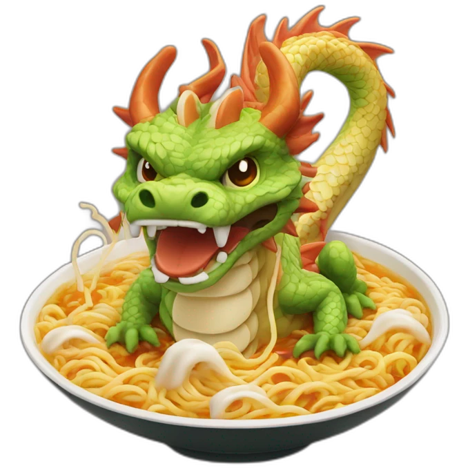 Dragon chinois ramen emoji