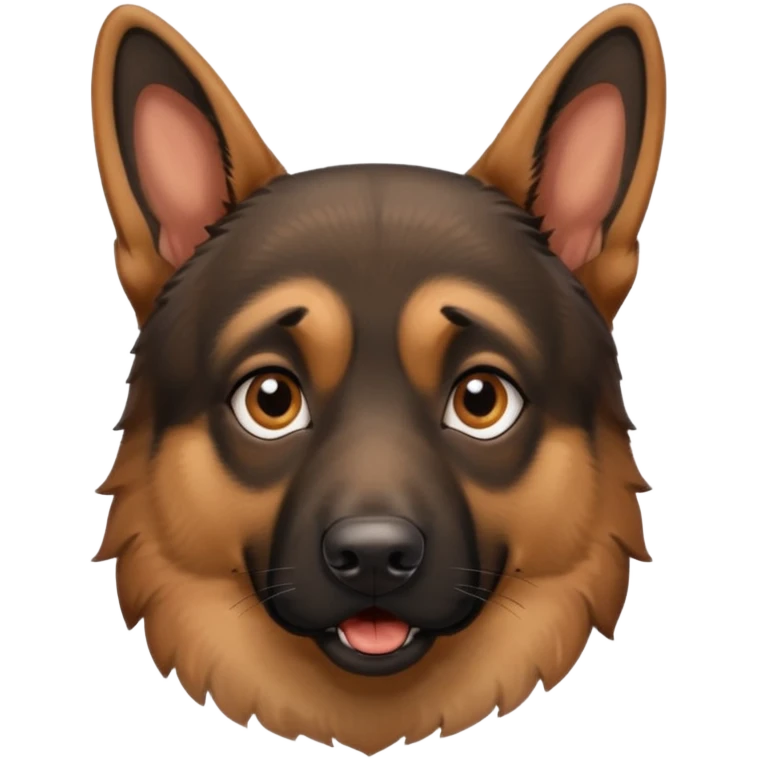 A German shepherd looking confused emoji