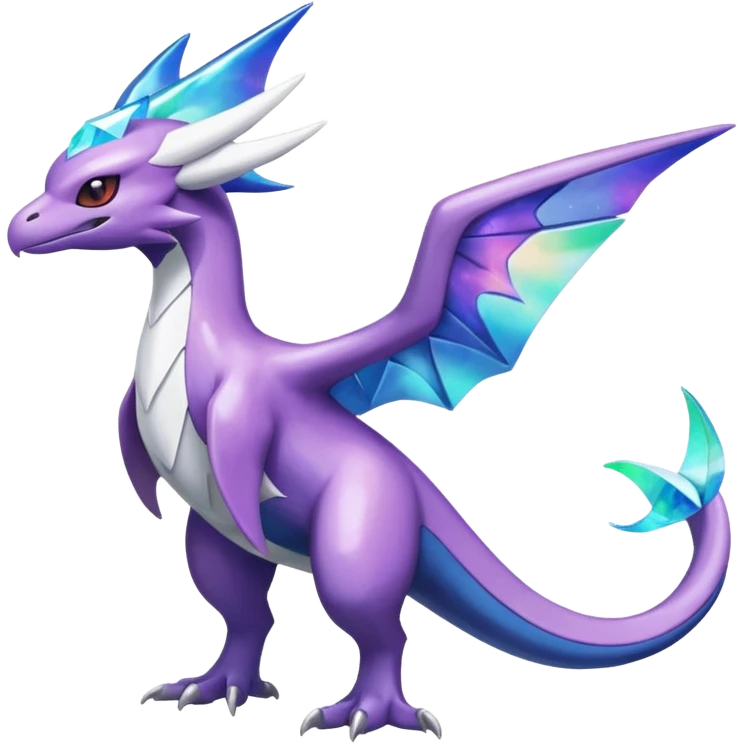 Shiny Nebulae Noivern-Latios-Lugia-Fakémon-hybrid-creature (full body)  emoji