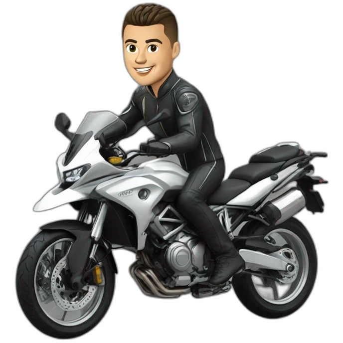 Ronaldo sur une moto emoji