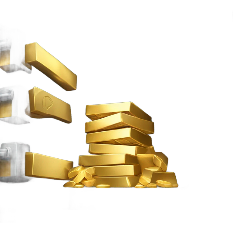 super realistic open safe with gold emoji