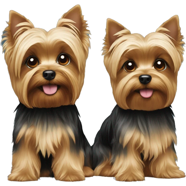 Two Yorkie dogs  emoji