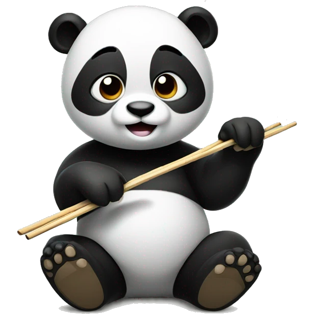 panda holding chop sticks  emoji