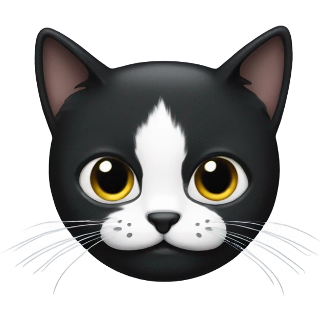 Black-cat-white-mustache emoji