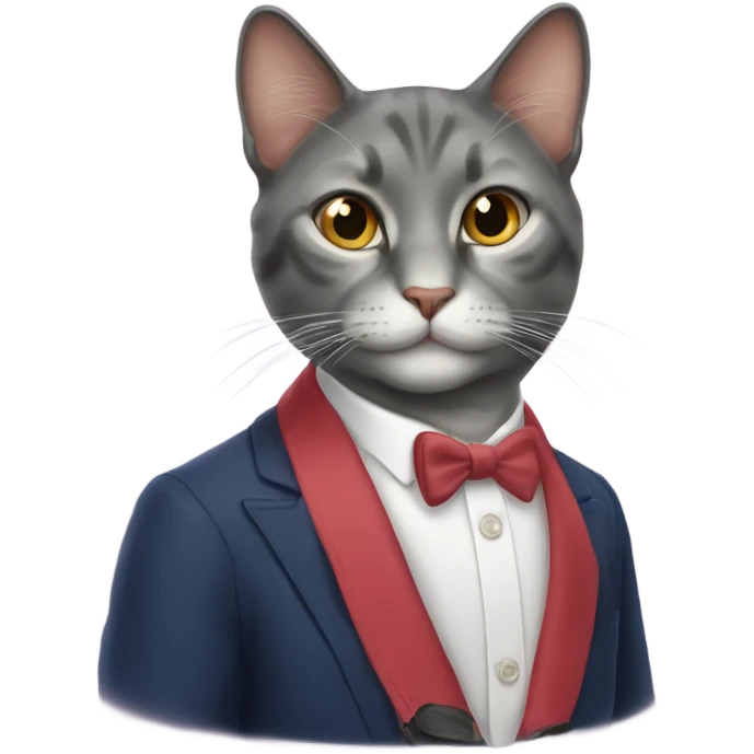 Preppy cat emoji