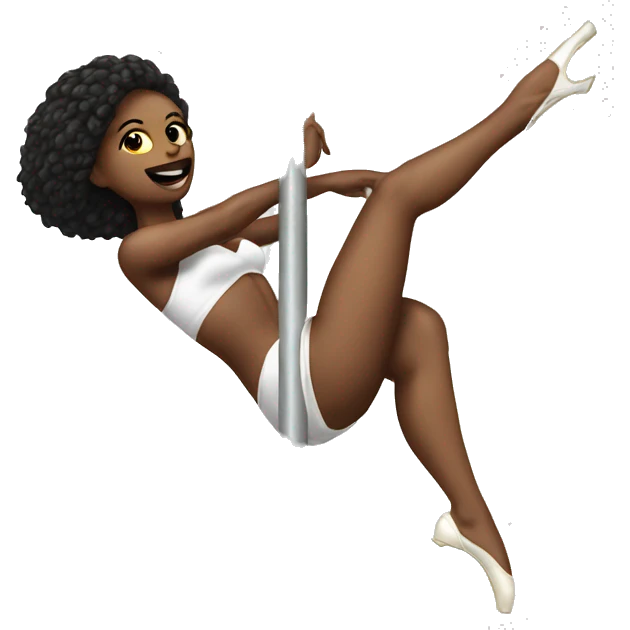 pole dance with a white dancer emoji