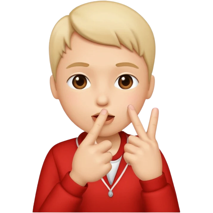 middle finger kiss emoji