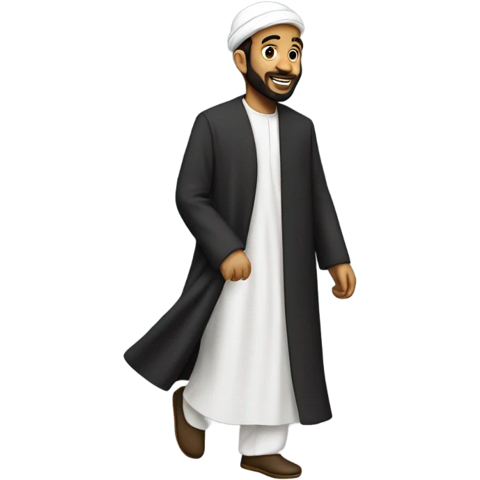 A walking imam emoji