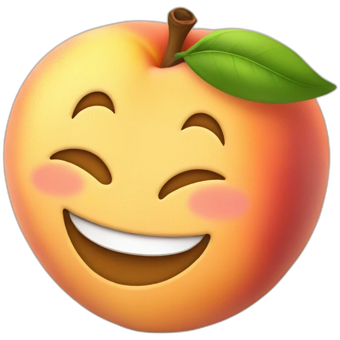 peach, smiling emoji