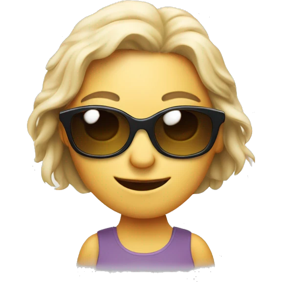 Handhebende Frau mit Sonnenbrille  emoji