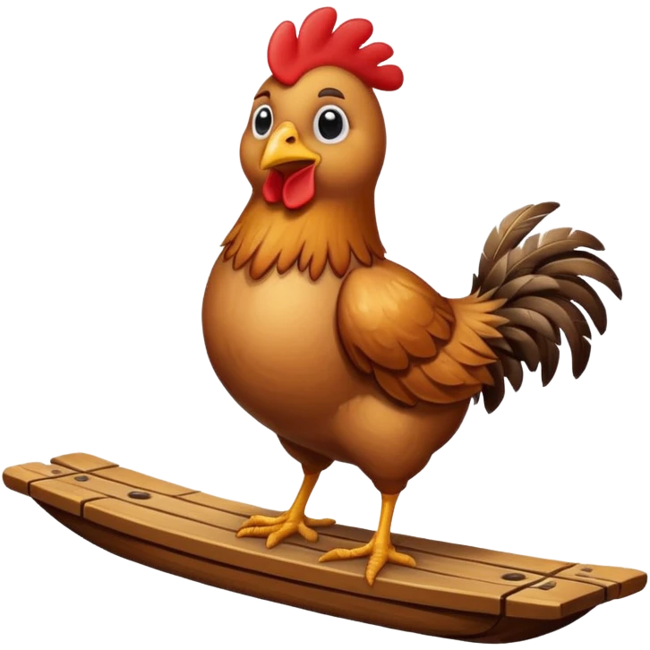 Chicken walking the plank  emoji