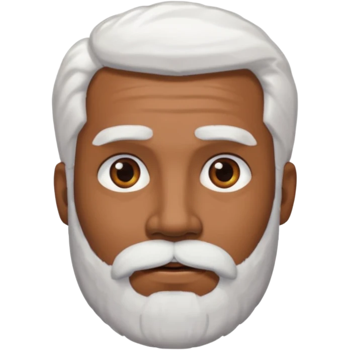 Hombre marrón con la pelada blanca y barba emoji