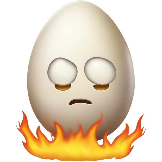 egg on fire emoji