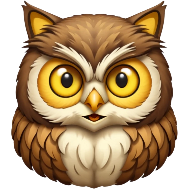 Cat owl combined plz emoji