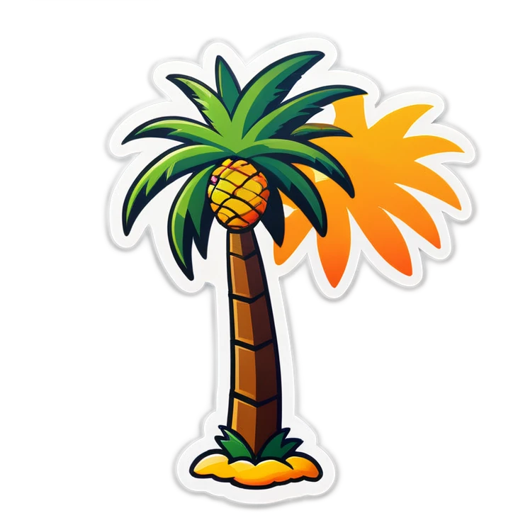 Palm tree and mango tree  emoji