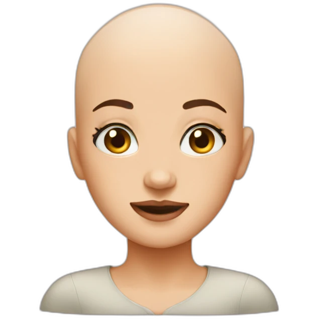 bald girl emoji