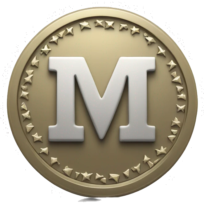 Moneda con una letra M emoji