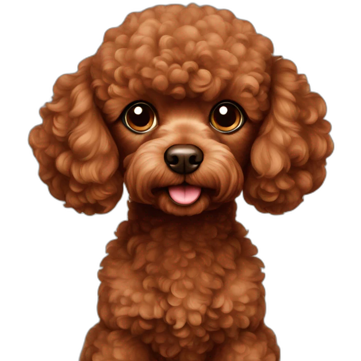 red brown toy poodle emoji
