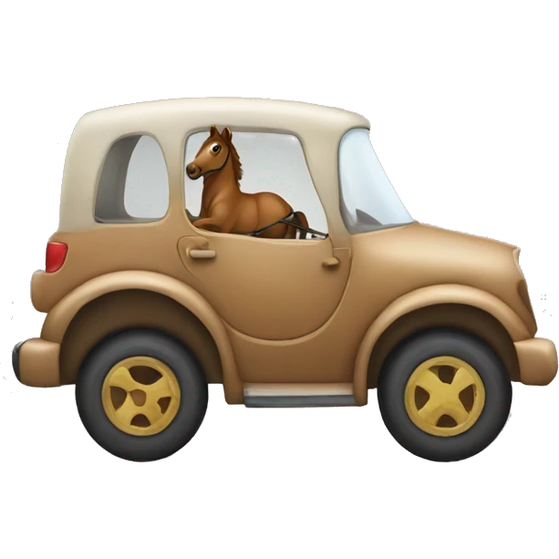 car on horse emoji