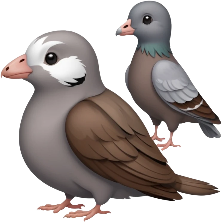 rat and pigeon together but separate being emoji