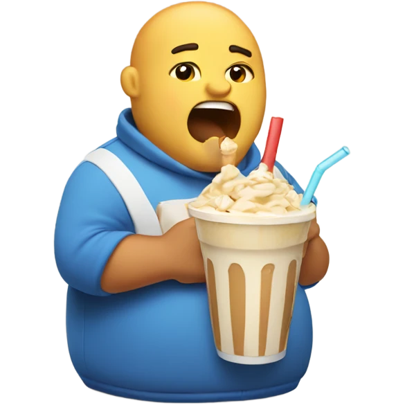 Fatty eating a shake emoji