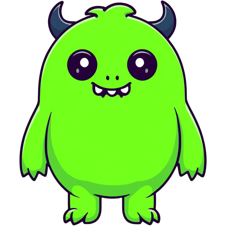 cute green monster emoji