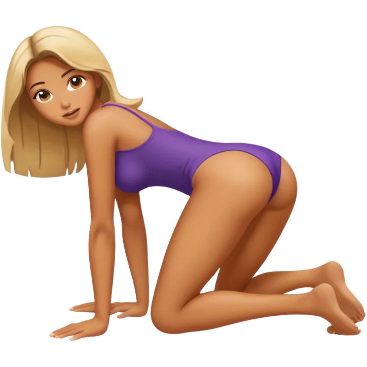 Sexy girl bent over emoji