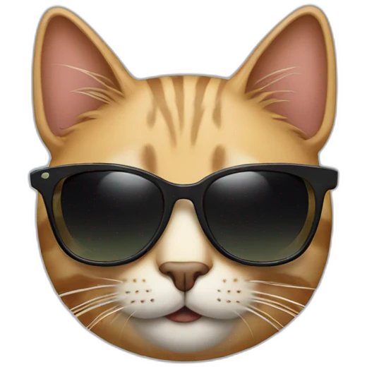 Cat with sunglasses emoji
