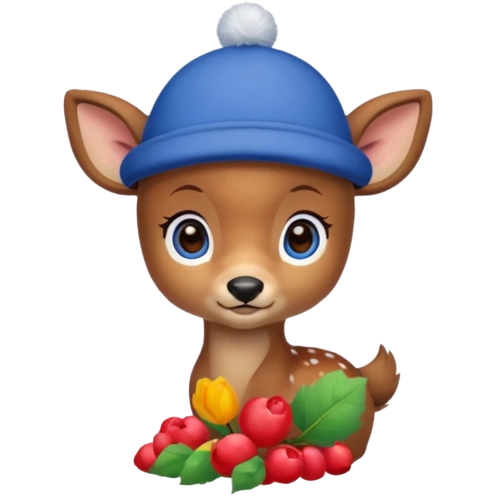 blue hats, baby deer emoji