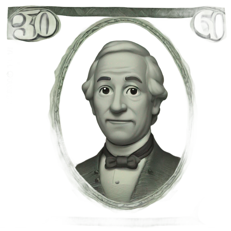 50 pound bill emoji