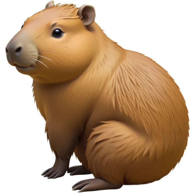 cinematic-capybara-realistic-full-body-on-all-fours-emoji,-plump-and-relaxed-body-soaking-in-the-warm-sun,-short-brown-fur-slightly-ruffled,-head-tilted-dramatically,-calm-expressive-eyes-exuding-serene-wisdom,-simplified-yet-realistic head tilted confidently staring at the camera ina. comical way emoji