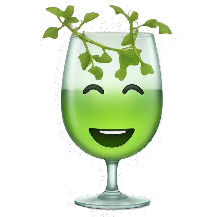 Cute vine glass emoji