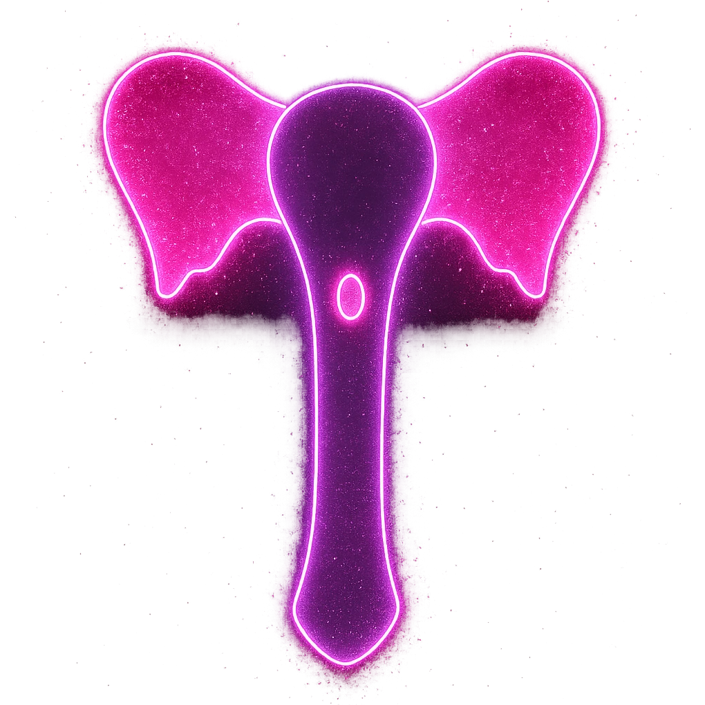 Add neon glow and glitter effects to the lightstick, keep the black and pink color scheme, no hearts, maintain original style. Transparent background. emoji