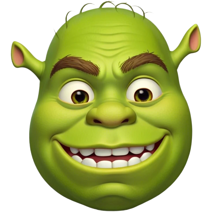 Shrek mewing emoji