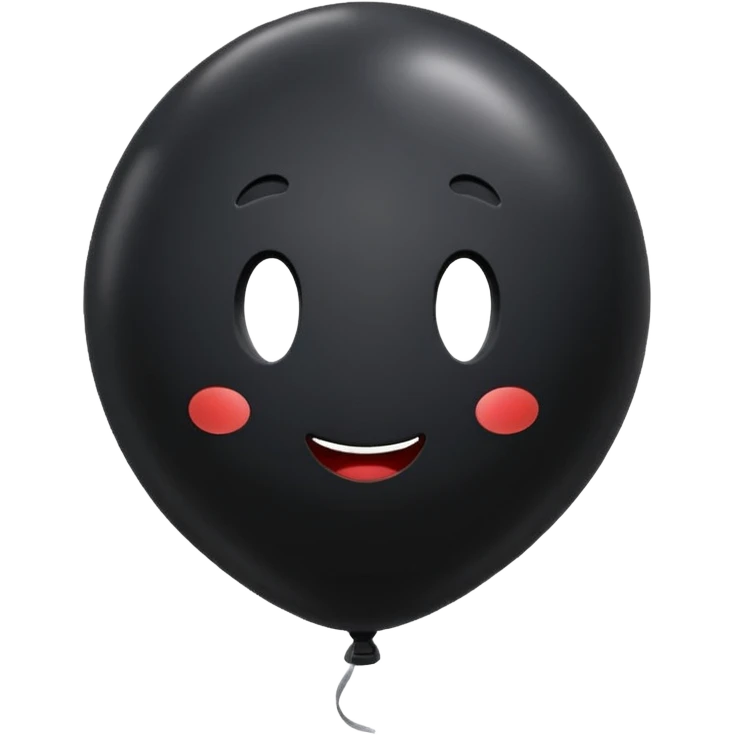 Black baloon emoji