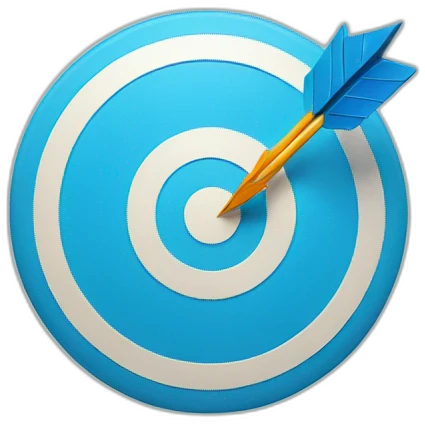 blue target with arrow emoji