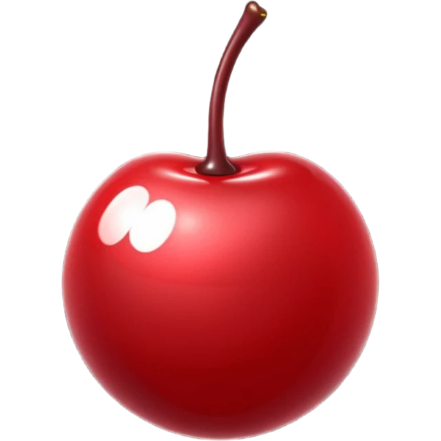 metallic dark red cherry candy emoji