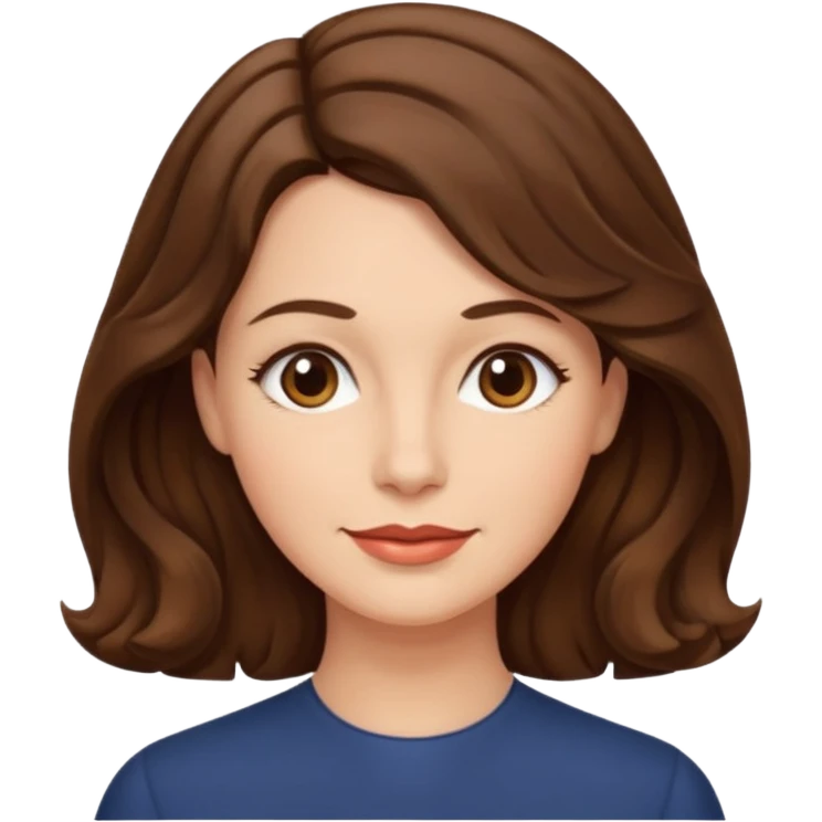 woman, 40s, chin-length wavy brown-ish hair emoji