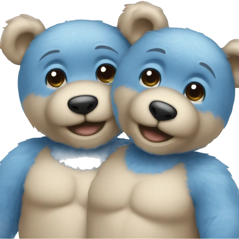 Two blue teddy bears emoji