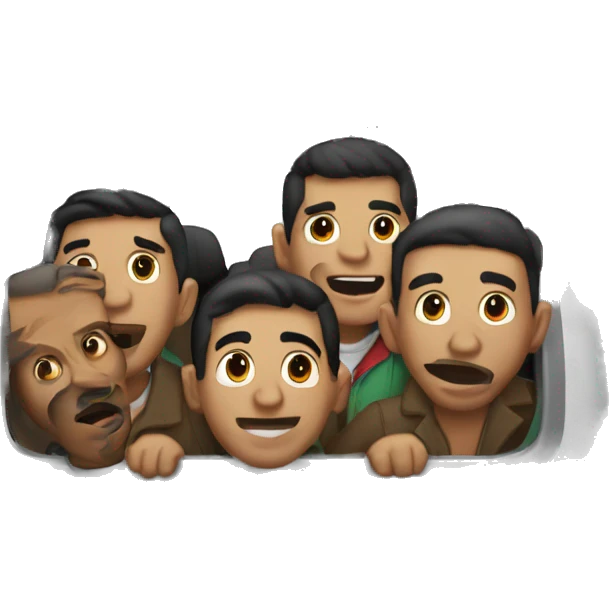 Group of Mexican men coming out of a van emoji